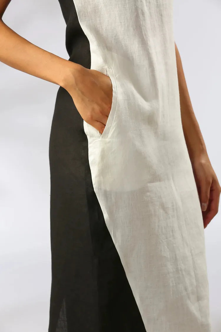 White Slim Fit Sycamore Cocoon Dress