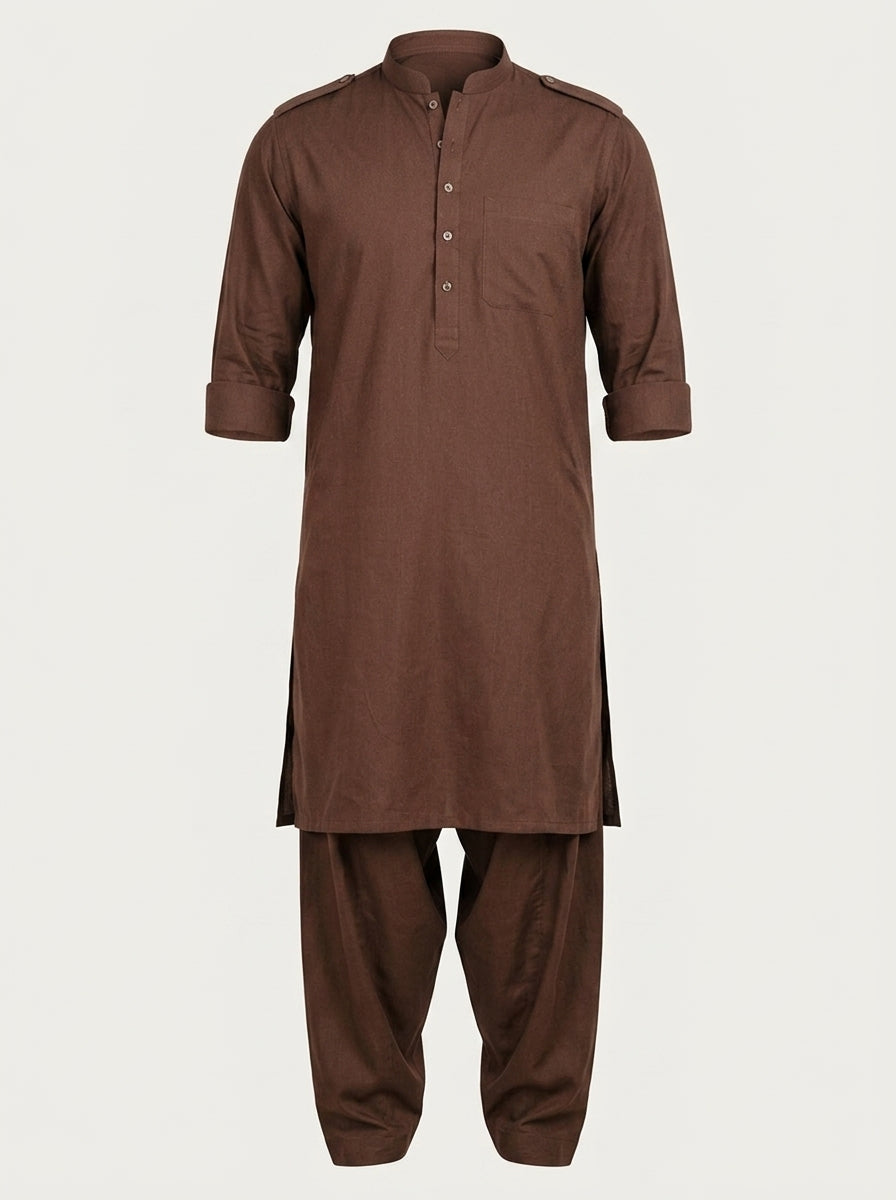 Men Pure Cotton Pathani Kurta with Patiala Set