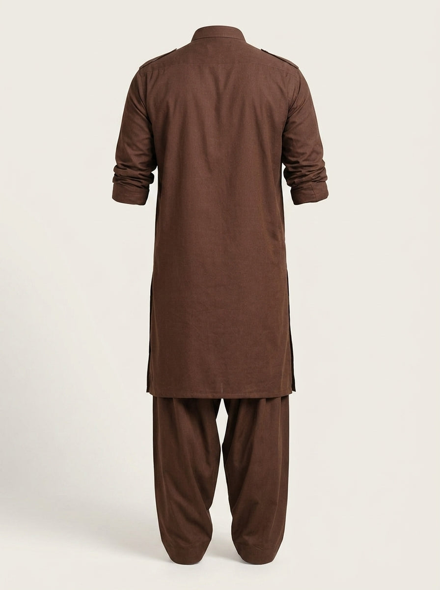 Men Pure Cotton Pathani Kurta with Patiala Set