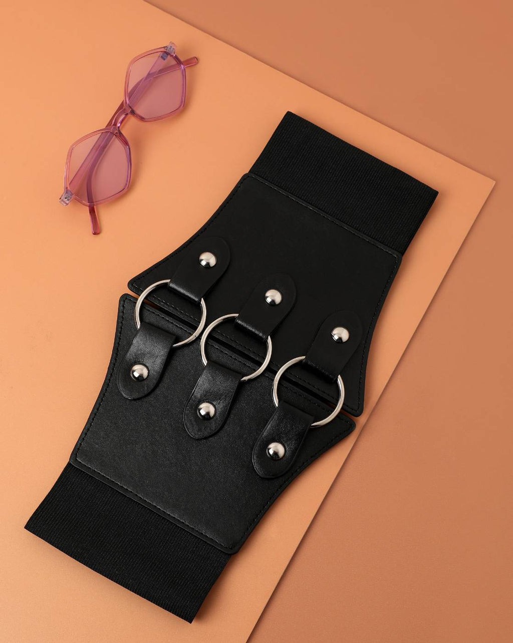 Solid Waist Belt With Sunglass Combo Gift