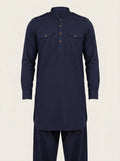 Mandarin Collar Straight Kurta & Trousers