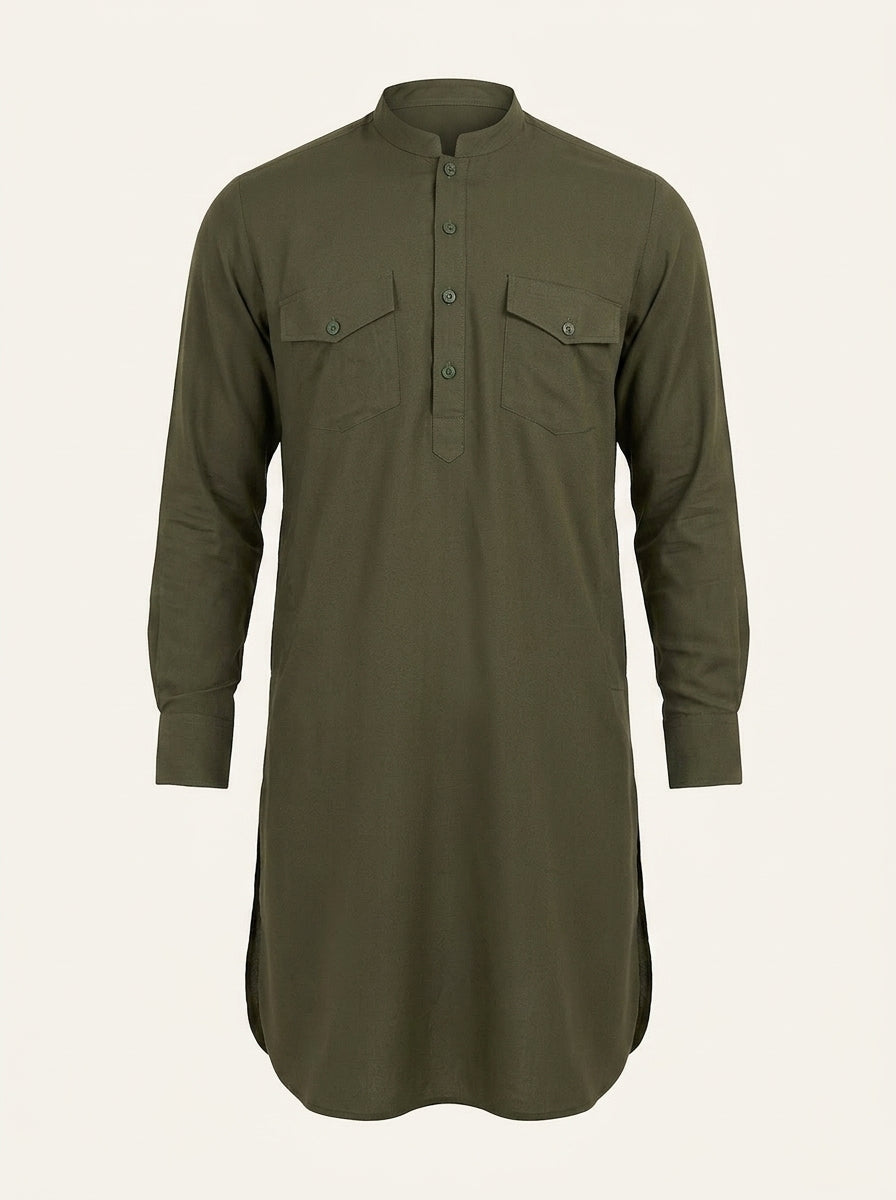Mandarin Collar Kurta & Pyjamas Kurta Sets