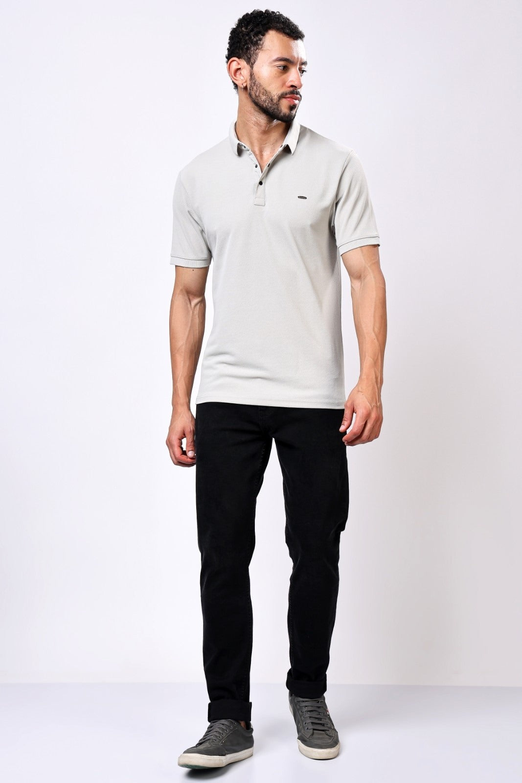 Stylox Men's Half Sleeve Casual Solid T-Shirt