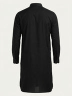 Men Satin Blend Pathani Kurta