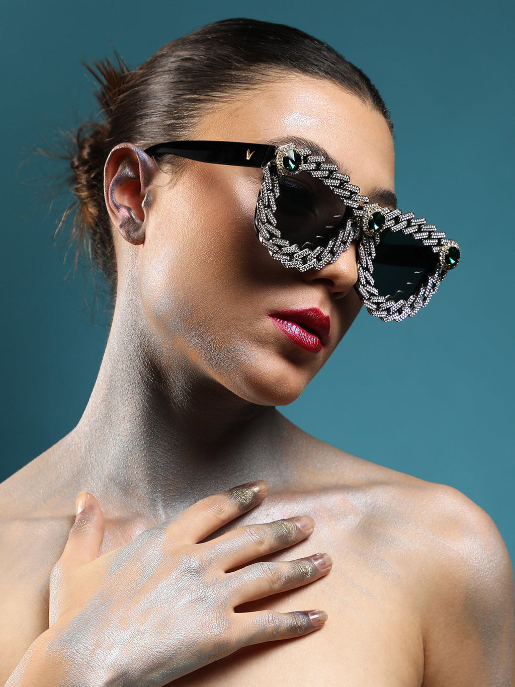 Haute Sauce Jeweled Sunglasses