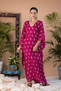 ShopKapaas Qalb - Pink Fuchsia Long Kaftan