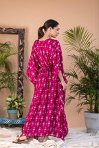 ShopKapaas Qalb - Pink Fuchsia Long Kaftan