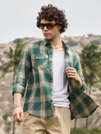 Campus Sutra Buffalo Check Utility Shirt