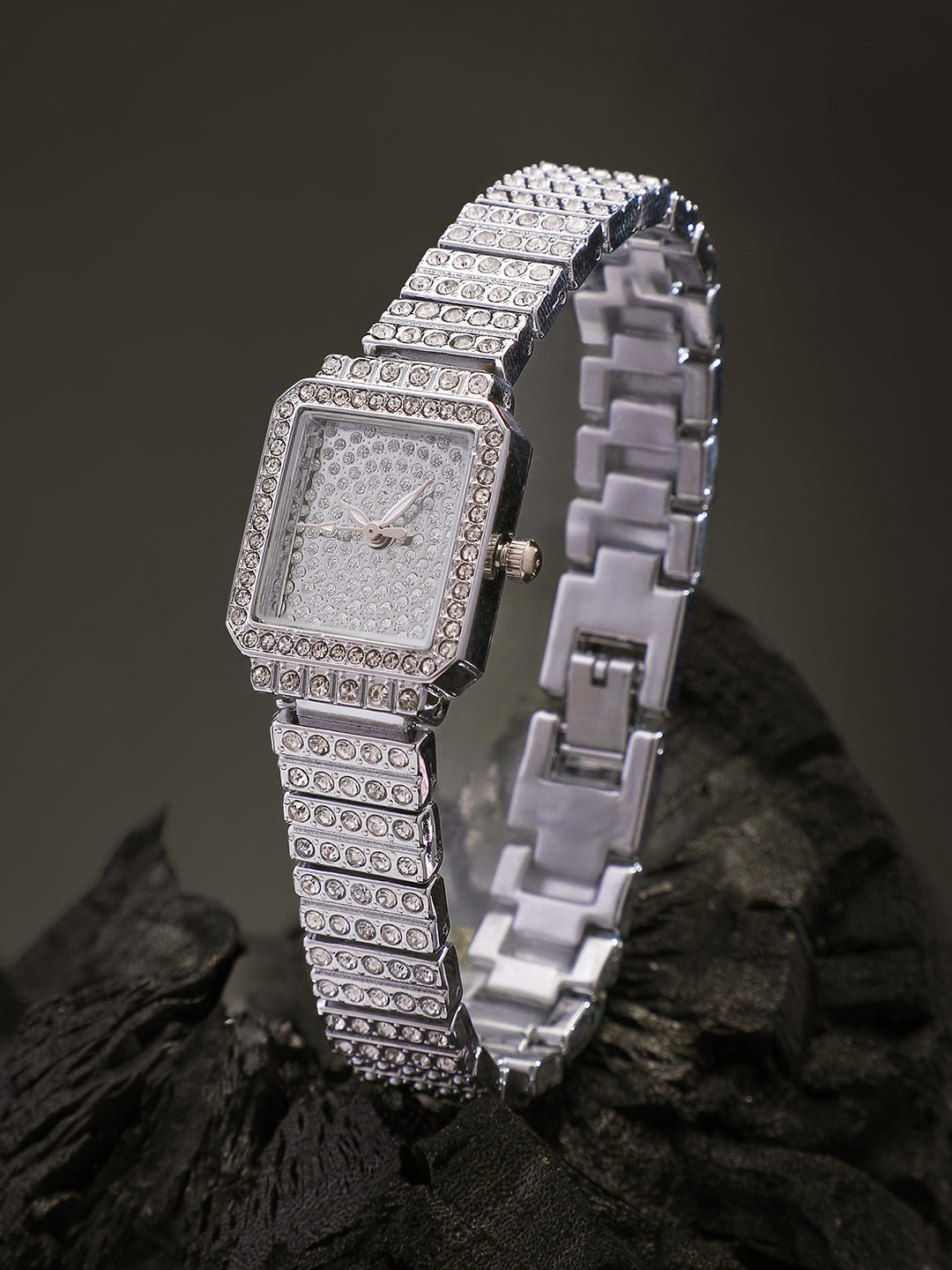 Haute Sauce The Kennedy Rectangular Watch - Metallic Silver