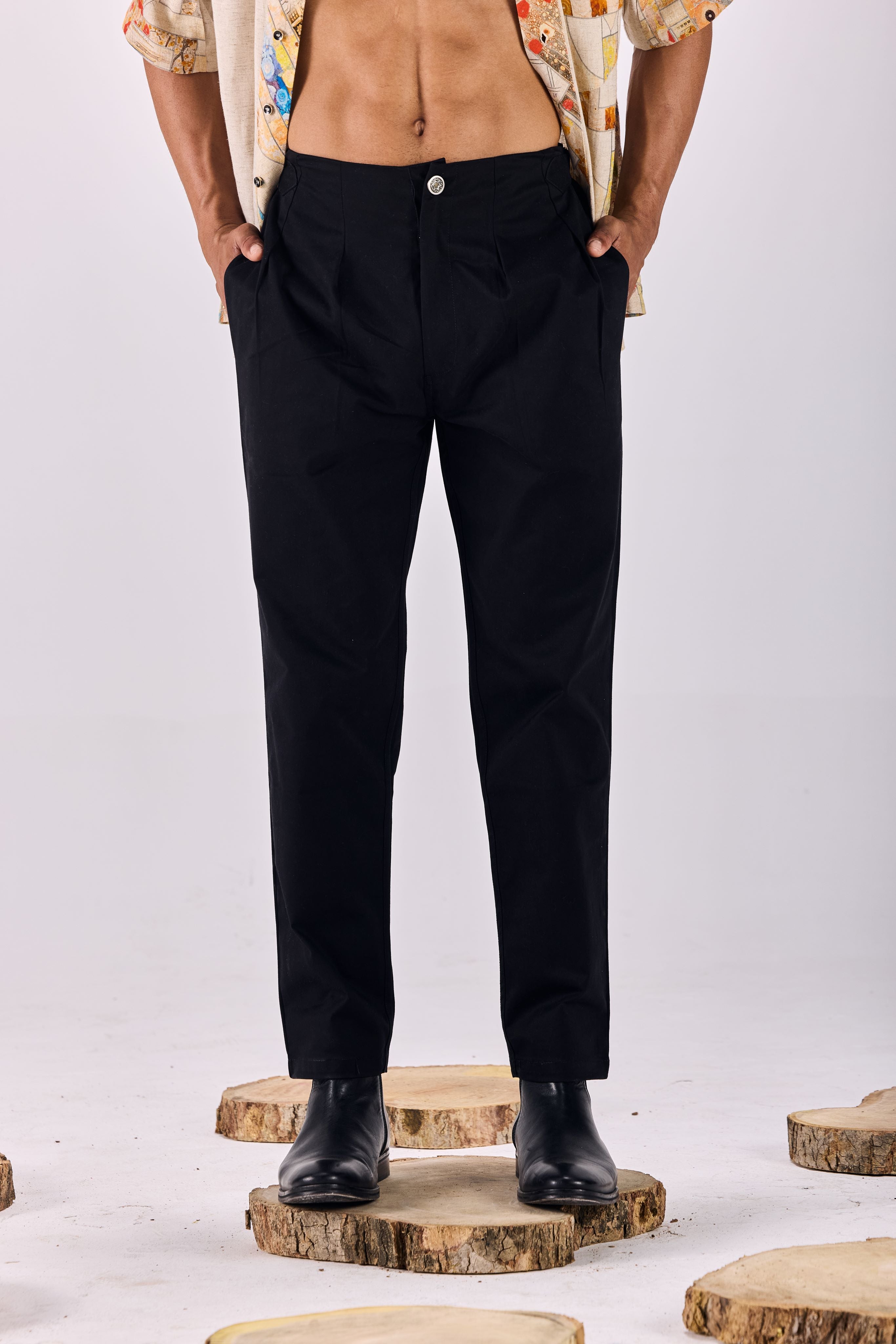 SAMMYUKK Belted Korean Relaxed-Fit Trouser