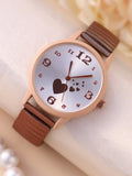 Haute Sauce The Ribbed Heart Round Watch