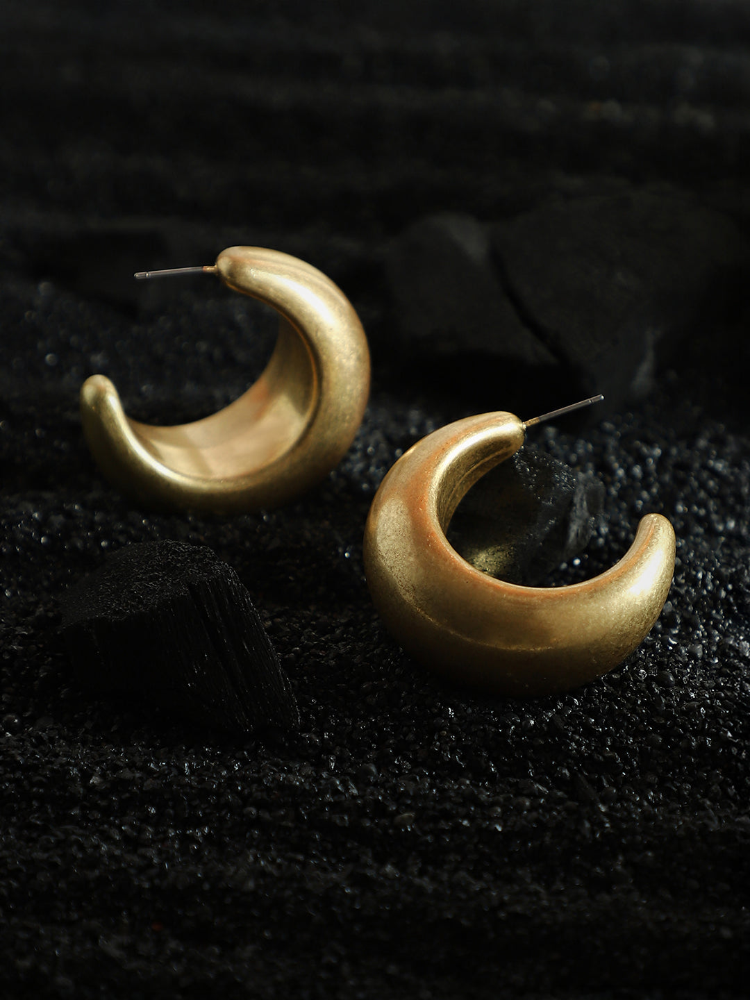 Haute Sauce The Matte Hoop Earrings - California Gold