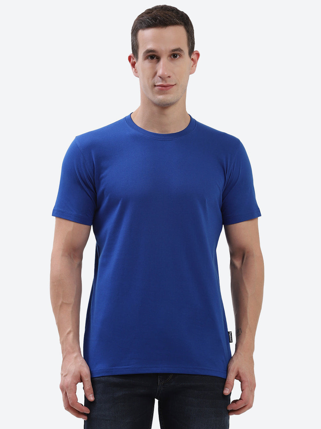 Hummel Blue Regular Shirts for Men Gym Wear