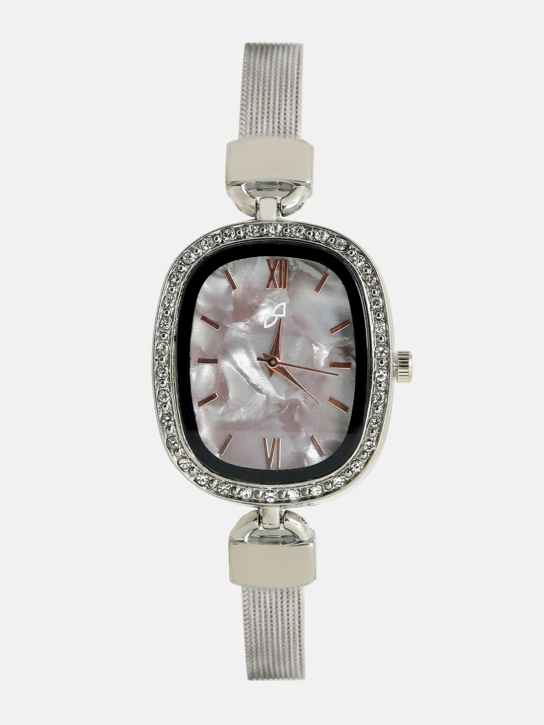 The Textured Square Watch - Charcoal Grey