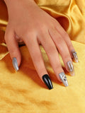 Haute Sauce The Astral Press-On Nails - Ash Brown:Onyx Black