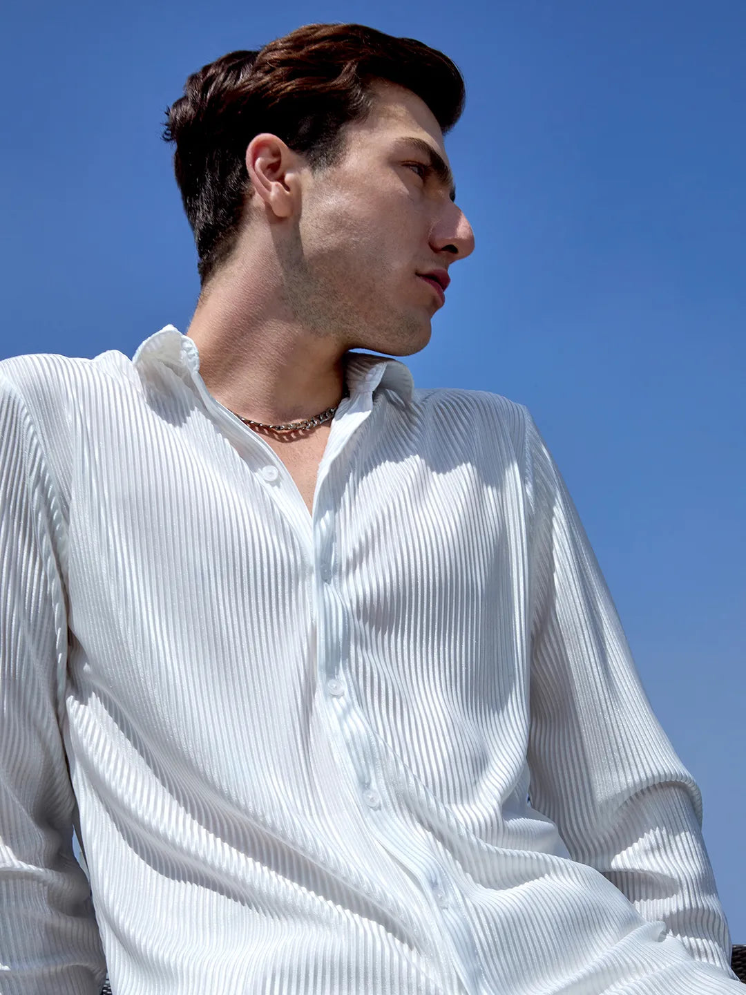 Campus Sutra Pleat-Creased Shirt