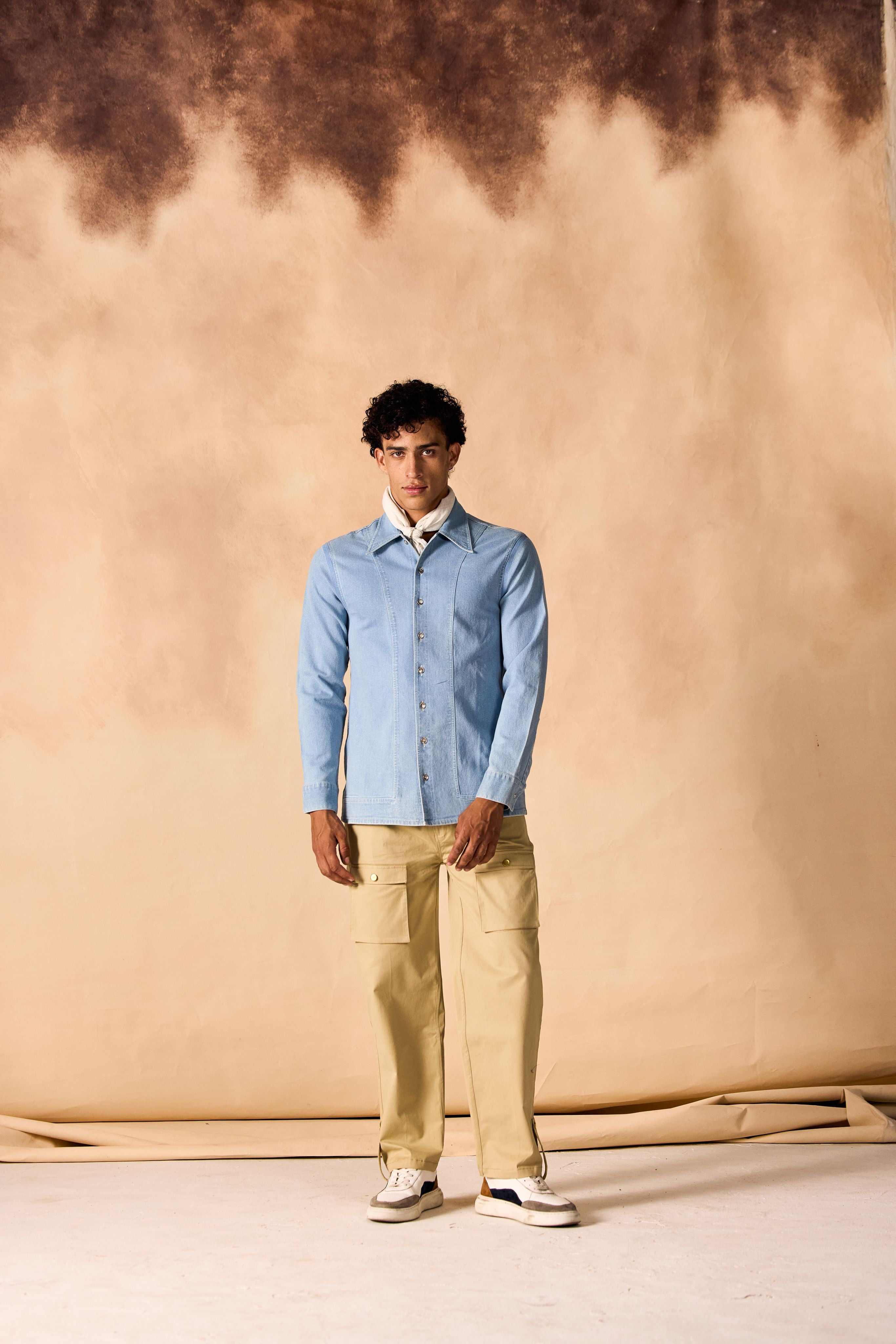 SAMMYUKK Banded Elastic Waist Cargo Pants - Dried Moss