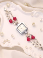 Haute Sauce The Begum Square Watch - Ruby Red