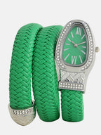 The Aurora Wrap Oval Watch -  Emerald Green