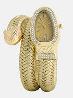 The Aurora Wrap Oval Watch -  Champagne Gold