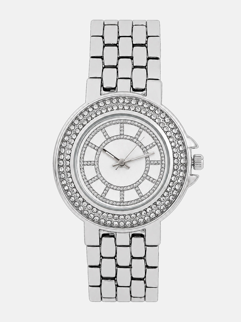 The Arcova Round Watch - Metallic Silver