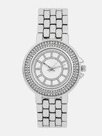 The Arcova Round Watch - Metallic Silver