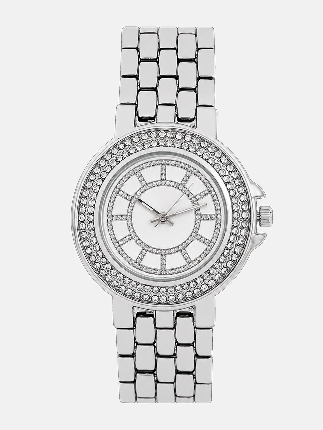 The Arcova Round Watch - Metallic Silver
