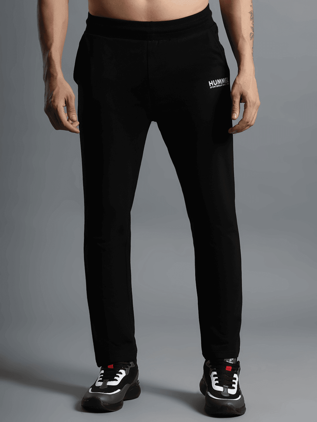 Hummel Black Regular Shorts for Men Gym Wear