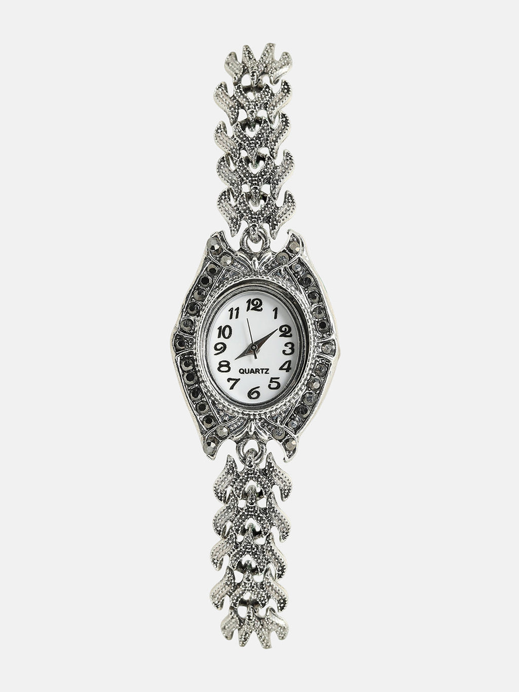 The Wishbone Oval Watch - Antique Silver