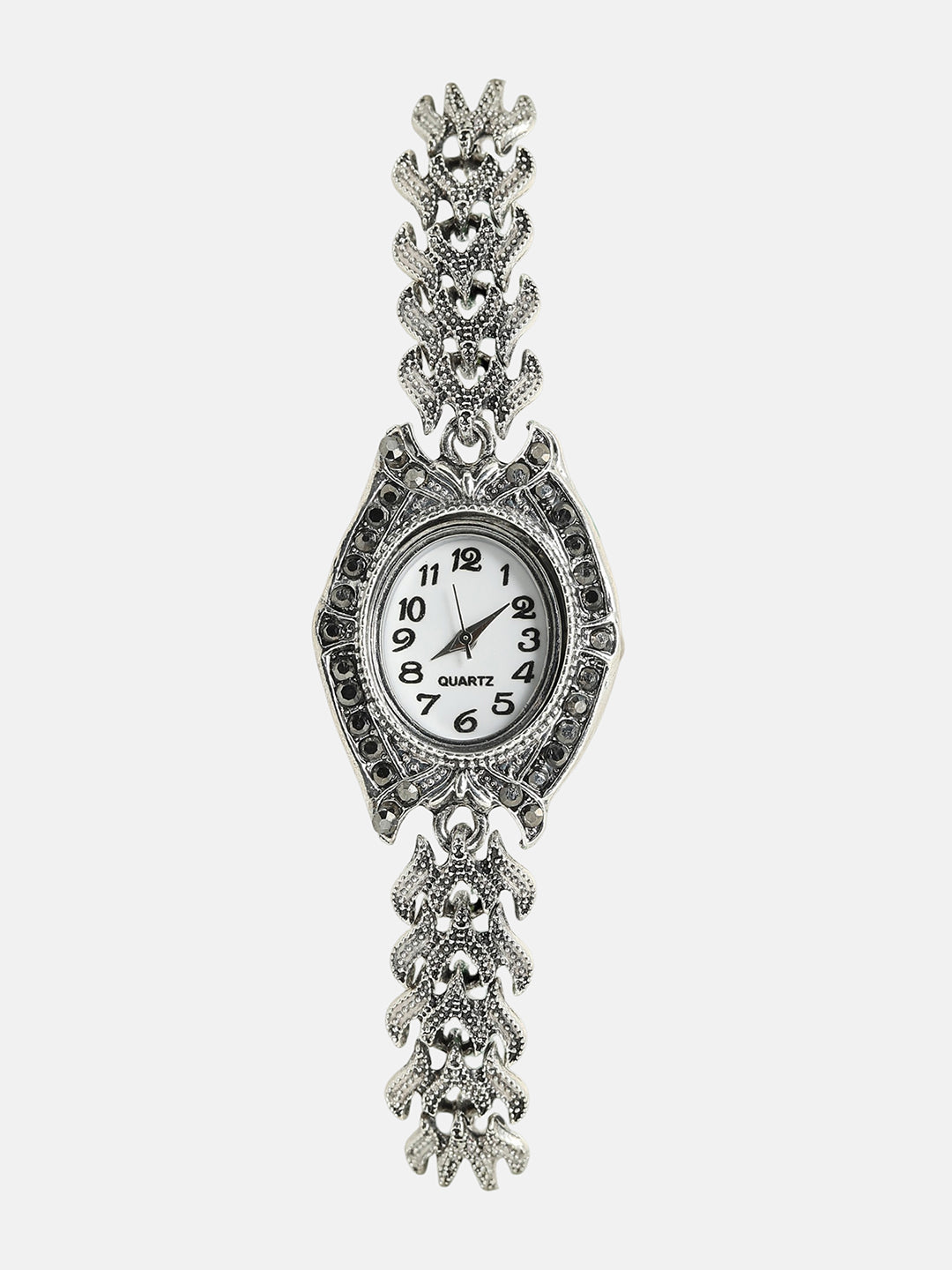The Wishbone Oval Watch - Antique Silver