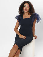 Bodycon Dress With Sheer Detail