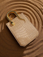 Haute Sauce The Gilded Viper Hand Bag - Khaki Beige
