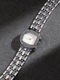 The Buckle Asymmetric Watch - Metallic Silver
