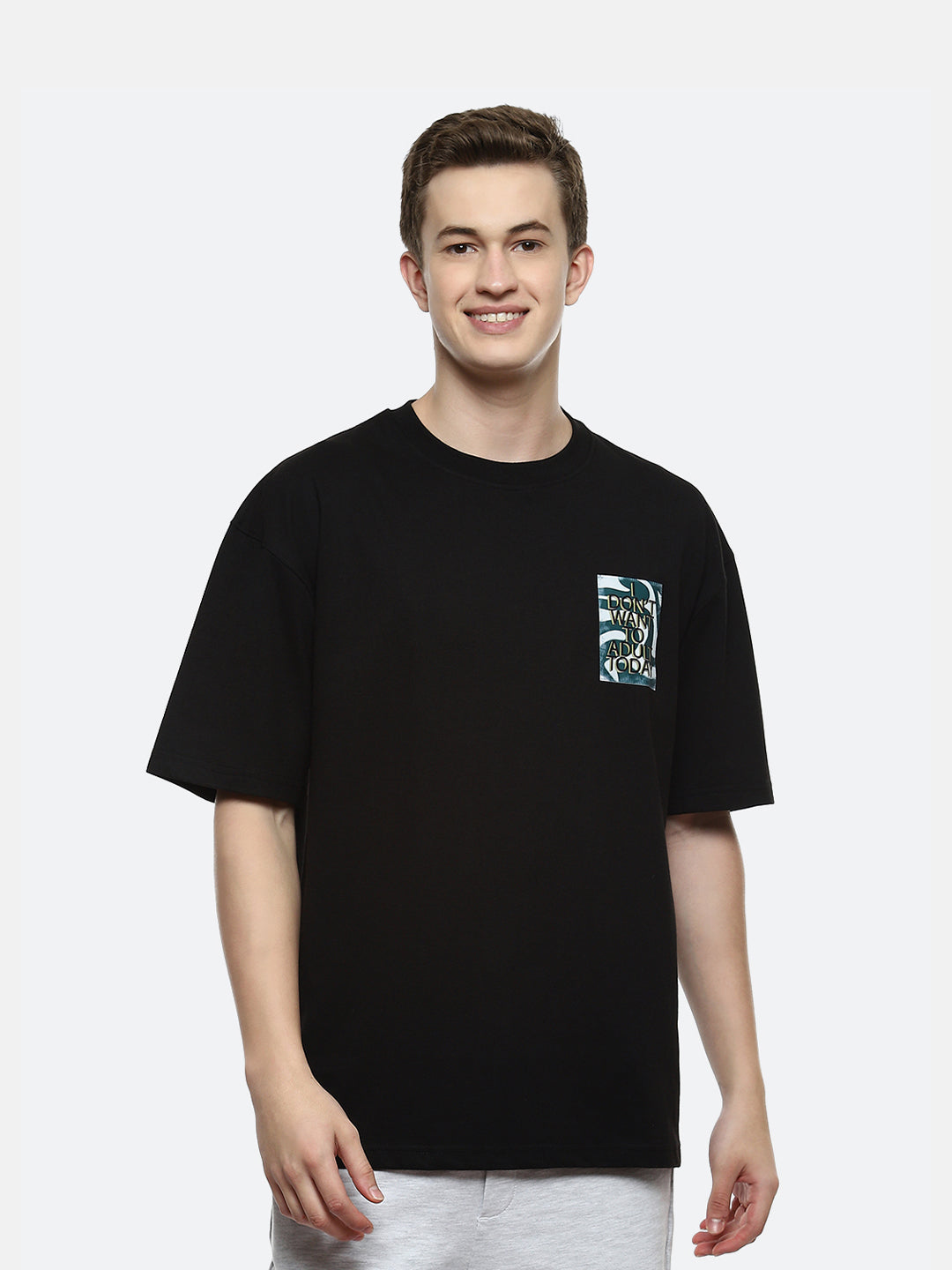 Hummel Black Oversized Shirts for Men Daily Wear