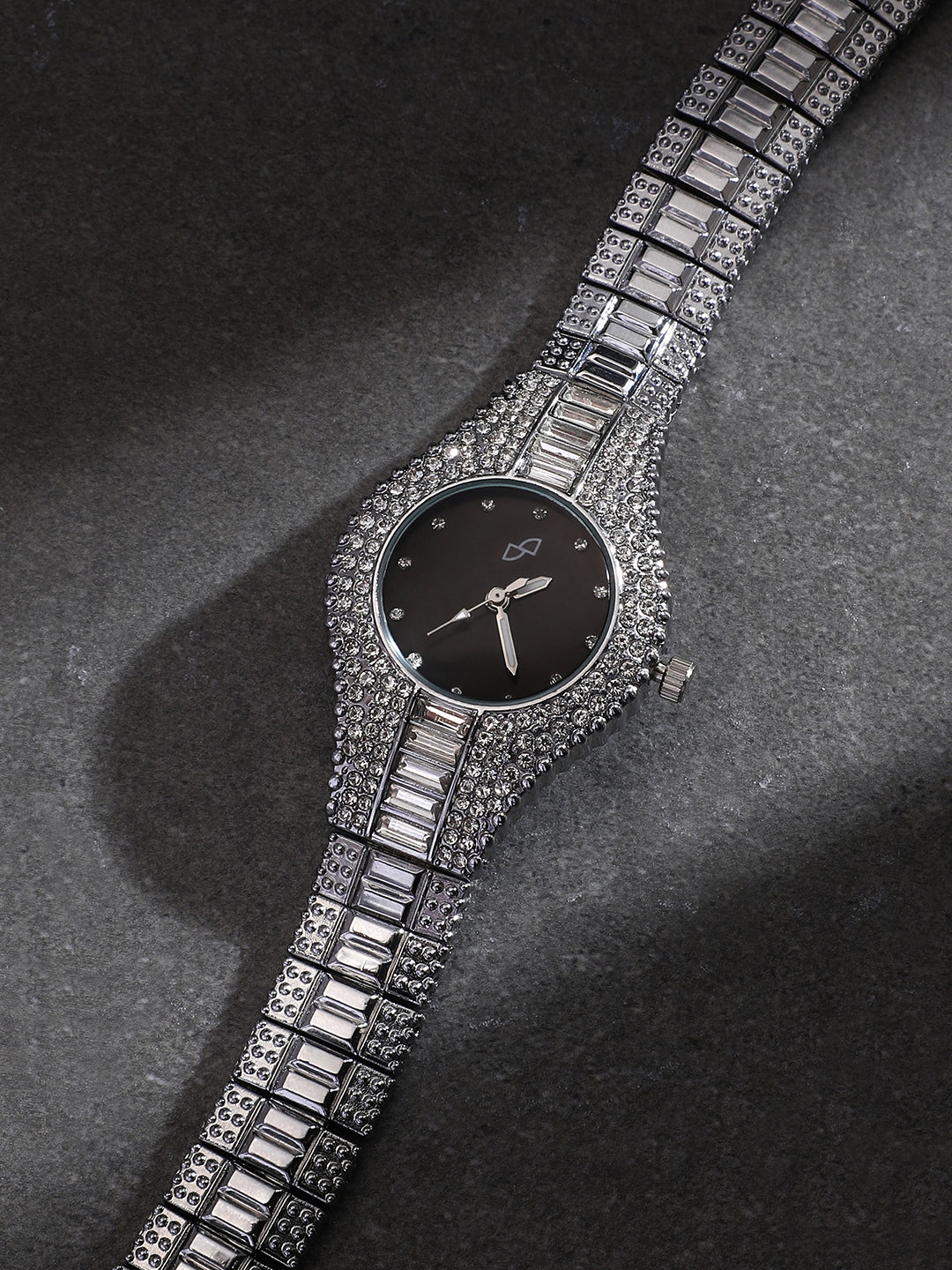 Haute Sauce The Embellished Round Watch - Onyx Black