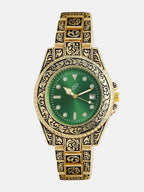 Embossed Round Watch - Gold