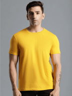 Hummel Mustard Regular Shirts for Men Gym Wear