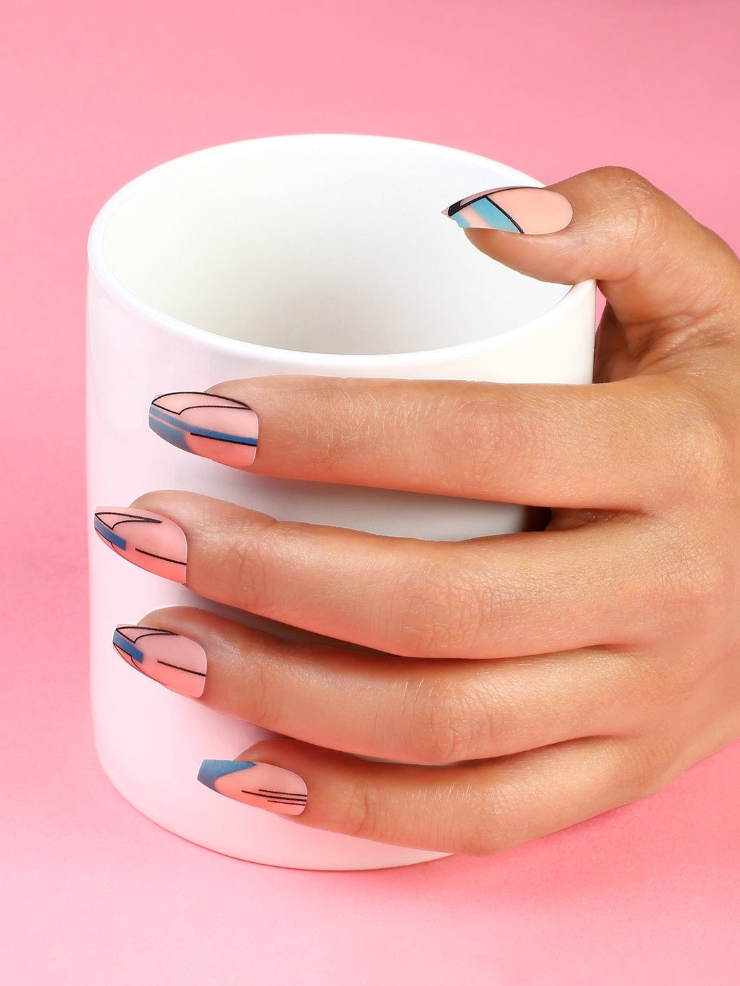 Haute Sauce The Abstract Lined Press-On Nails - Sage Green