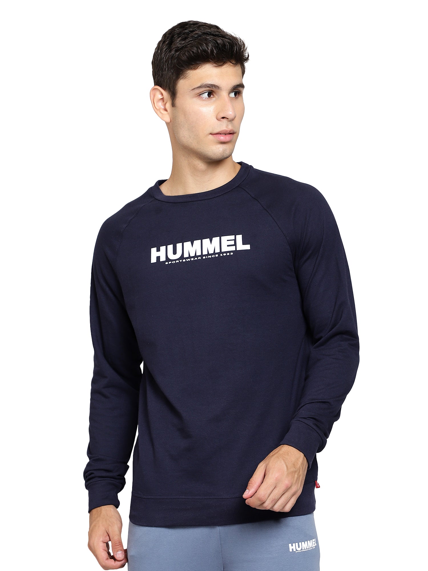 Hummel Navy Regular Sweatshirts for Men Daily Wear