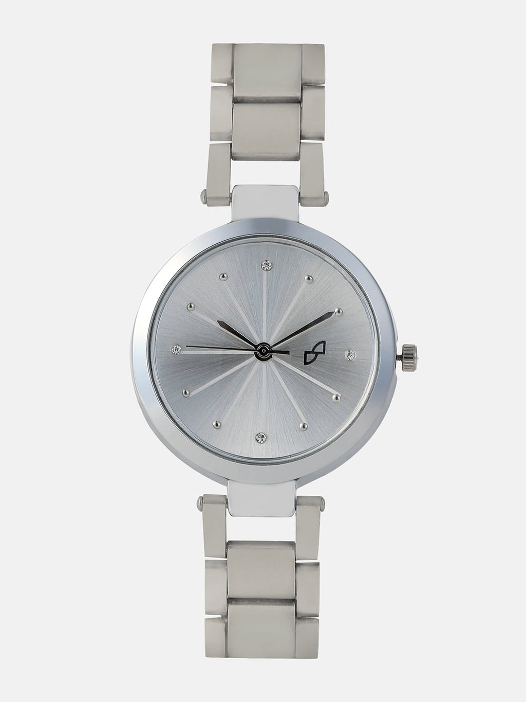 The Jour Round Watch - Metallic Silver