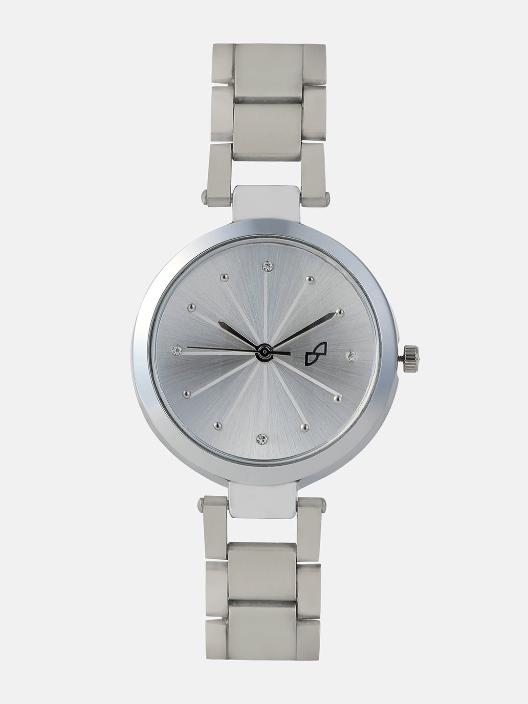 The Jour Round Watch - Metallic Silver