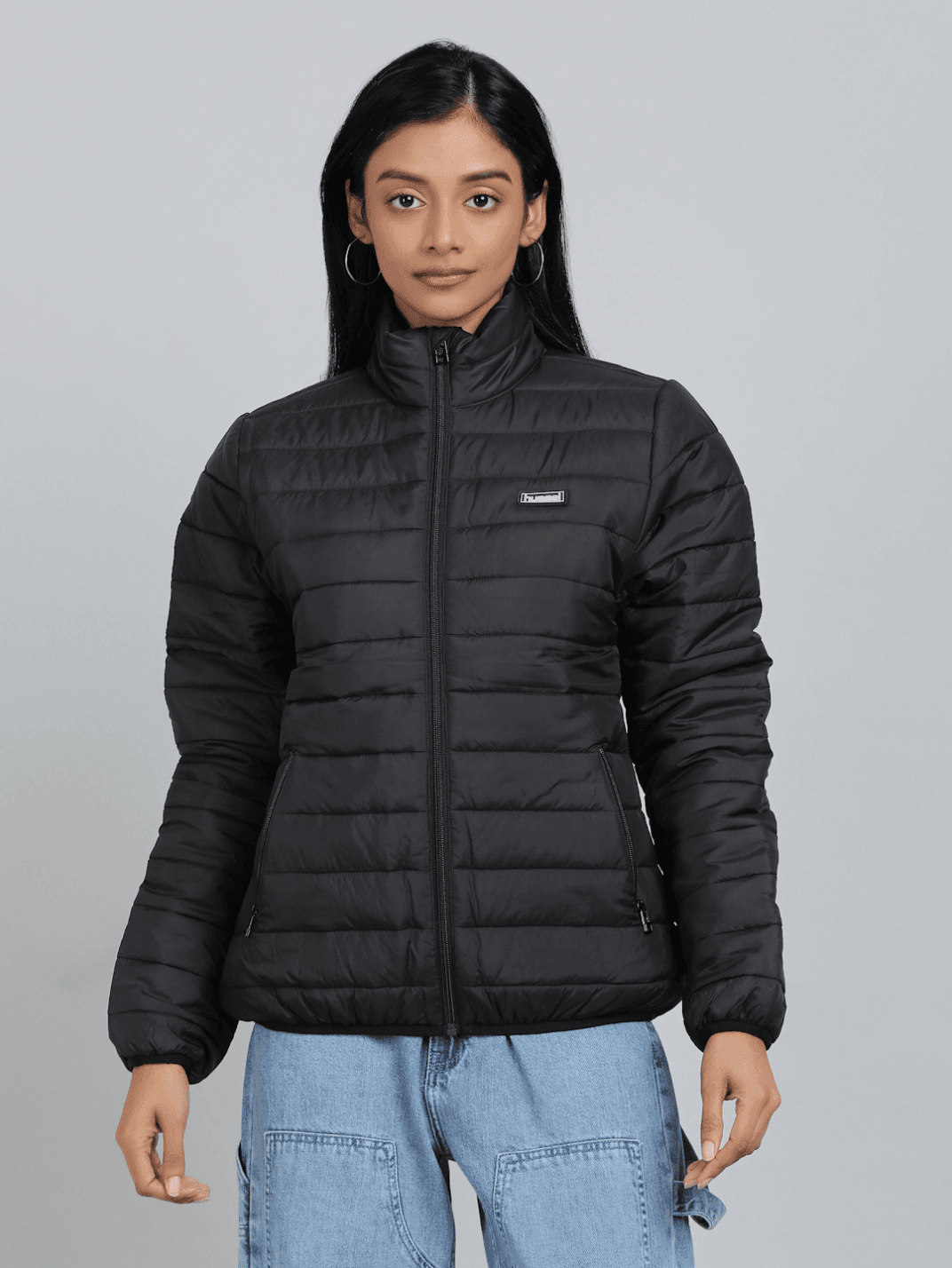 Hummel Black Regular Waistcoats for Women Outdoor Wear