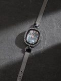The Textured Square Watch - Emerald Green