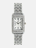The Chérie Rectangular Watch - Metallic Silver