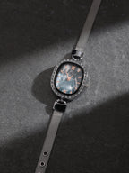 The Textured Square Watch - Emerald Green