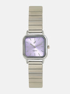 The Downtown Chain Square Watch - Iris Purple