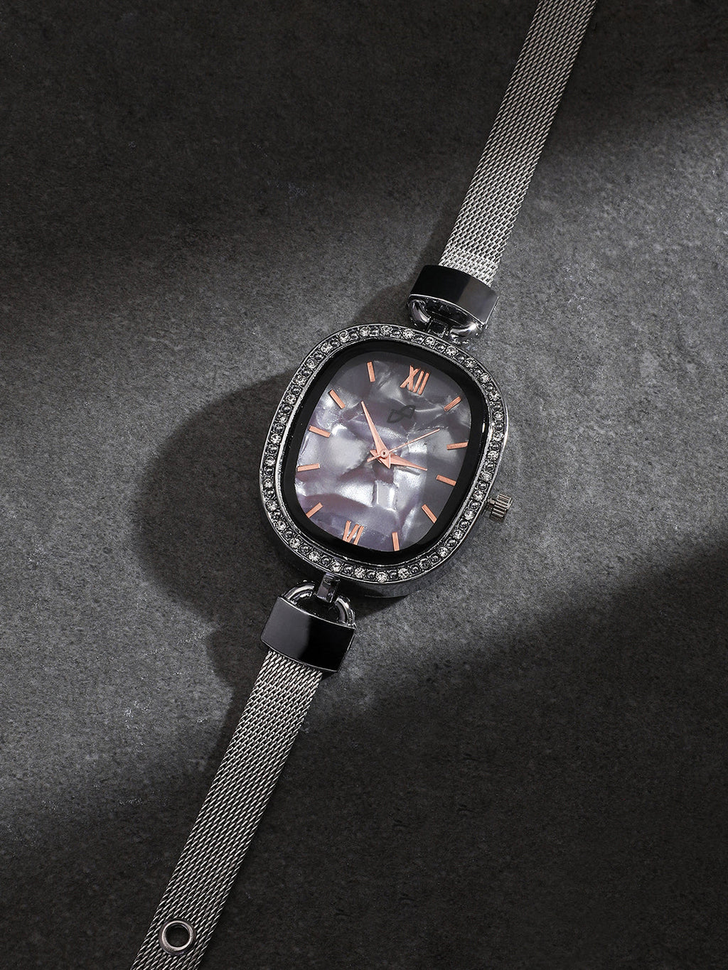 Haute Sauce The Textured Square Watch - Charcoal Grey