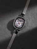 Haute Sauce The Textured Square Watch - Charcoal Grey