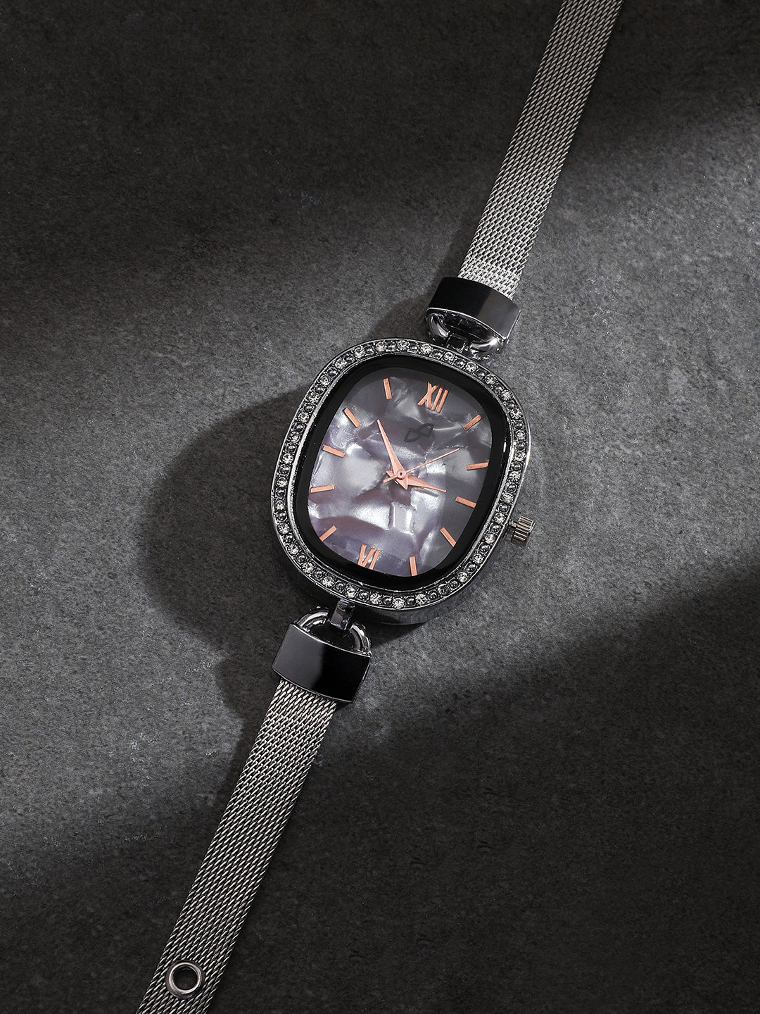 Haute Sauce The Textured Square Watch - Charcoal Grey