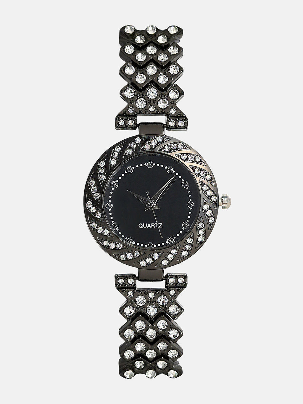 Embellished Chain Round Watch